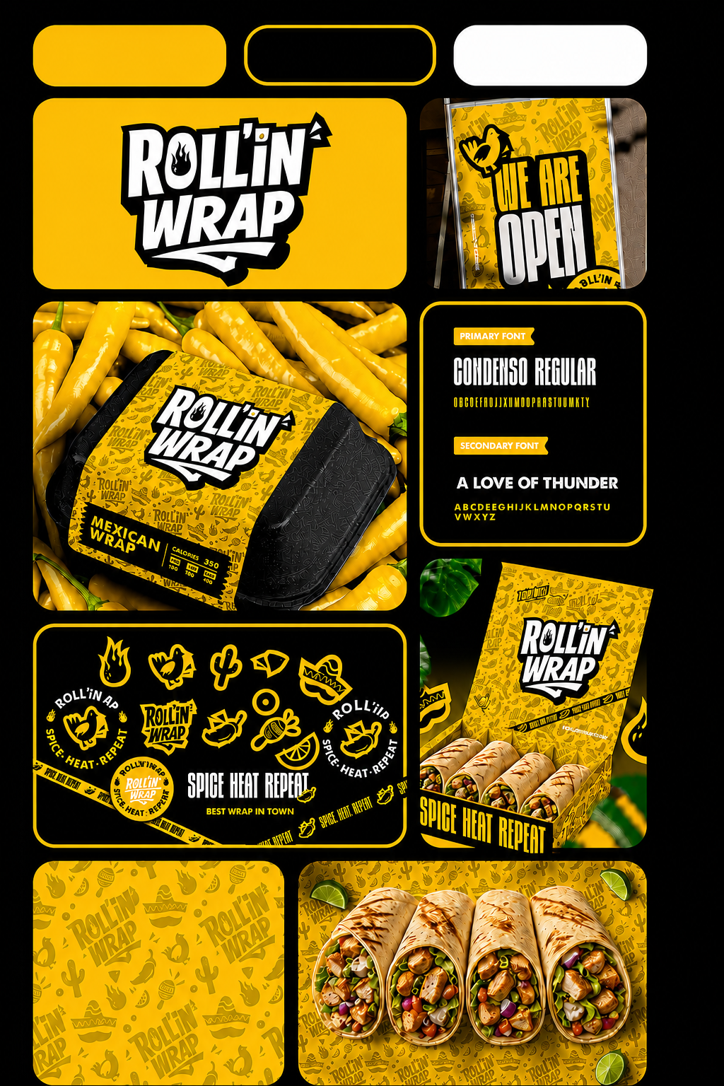 Roll'in Wrap brand kit preview